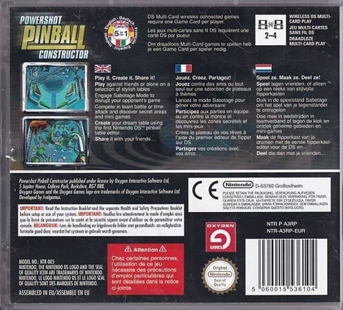 Powershot Pinball Constructor - Mangler Manual - Nintendo DS (B Grade) (Genbrug)
